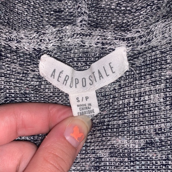 Navy and white knit sweater top - Picture 3 of 4